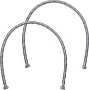Set di 2 tubi di collegamento flessibili 800 mm per rubinetto miscelatore sanitario cucina bagno.