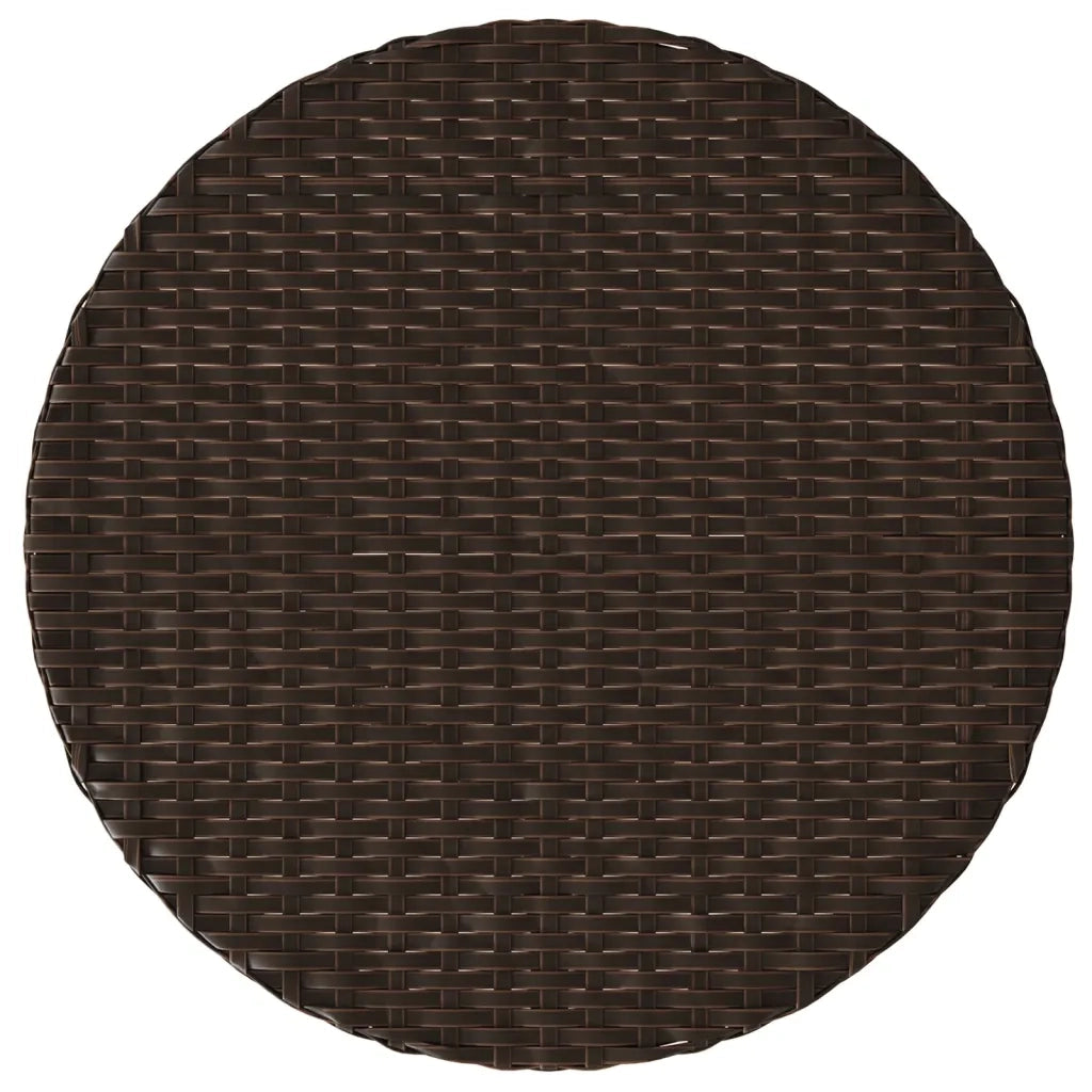 Set Bistrò 3 pz con Cuscini Marrone in Polyrattan