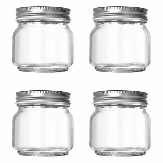 Pentole di fermentazione 250 ml - Pentole di vetro con tappo - Pentole di fermentazione - Pentole Weck - Chiusura sicura per alimenti - Tappi metallici di alta qualità