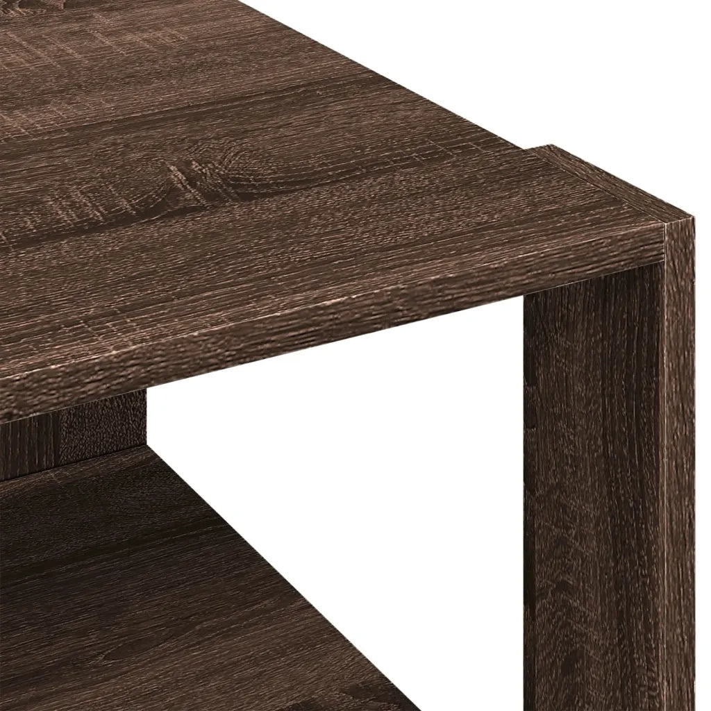 Tavolino Salotto-Tavolino da soggiorno-Tavolo Rovere Marrone 51,5x51,5x30 Legno Multistrato