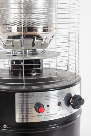 Scaldapatio a Gas  Ø46x135 cm in Acciaio Colonna Nero