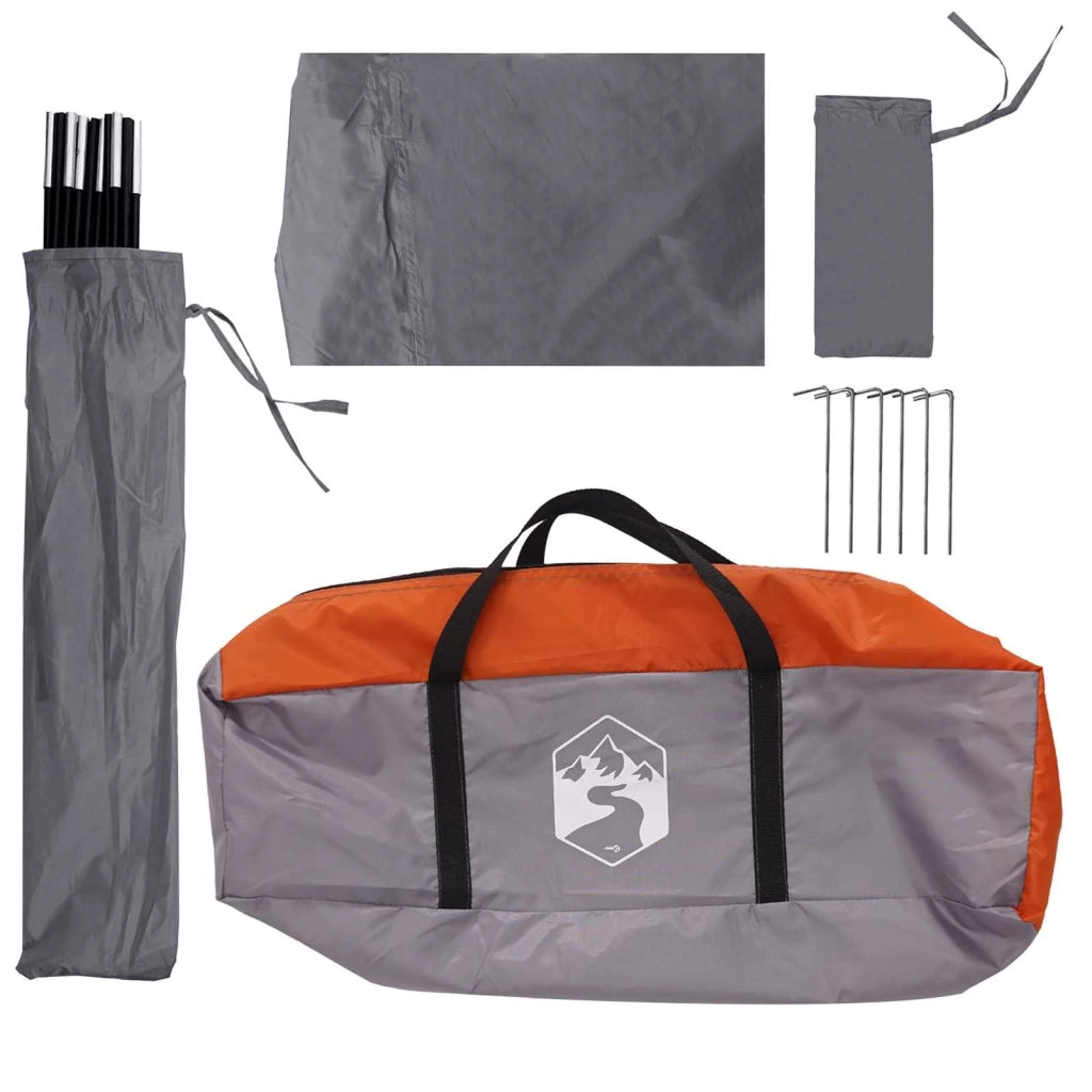 Tenda da auto con tetto Grigio e arancione 350 x 250 cm 42028553