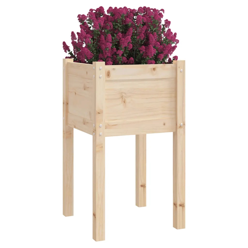 Fioriera da Giardino-Vaso da Esterno 50x50x70 cm in Legno Massello di Pino