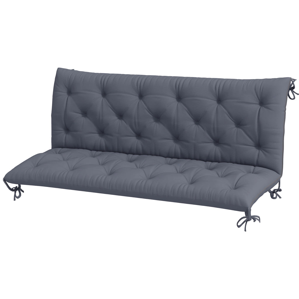 Cuscino per Panchina 3 Posti ¨C zephmum ¨C Grigio 150x98x8 cm