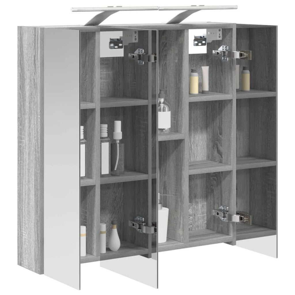 Mobiletto per specchio da bagno Grigio Sonoma 70 x 14,5 x 70 cm 889100
