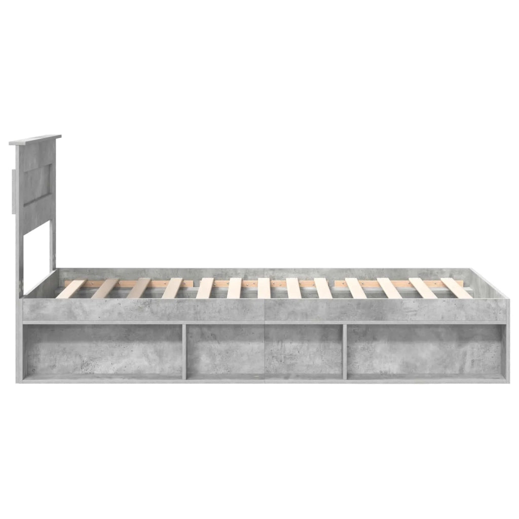 Struttura del letto Grigio Concretè 90 x 190 cm Pino massello