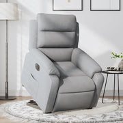 Poltrona Reclinante Alzapersona Elettrica Grigio Chiaro Tessutocod mxl 84901