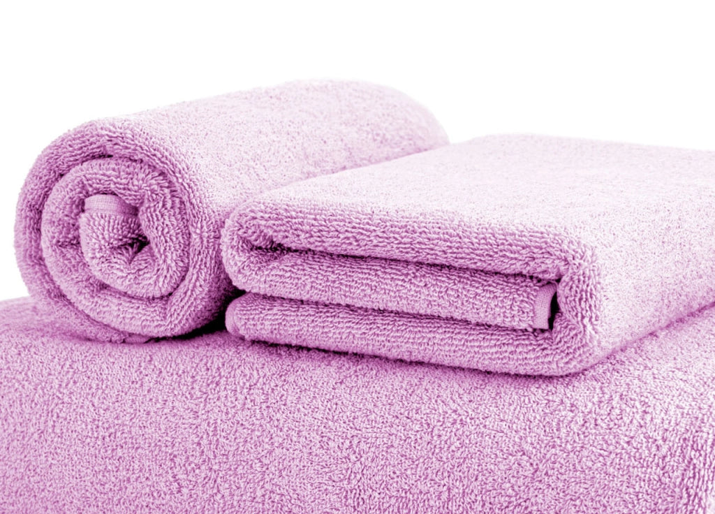 Asciugamani Salvietta Bagno In Morbida Spugna Modello Sophie Colore Lilla - Salvietta - Lilla
