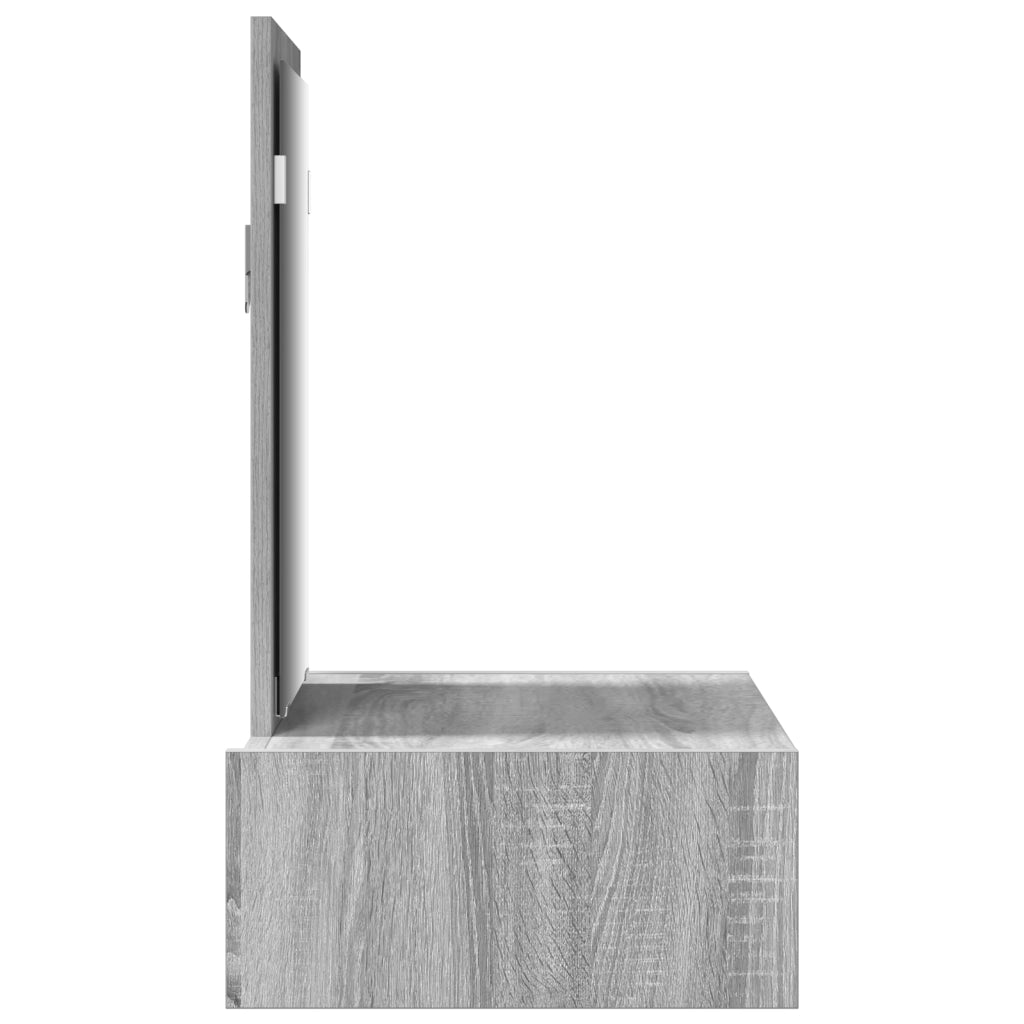 Tavolo da toeletta a muro in Grigio Sonoma, 60x40x70 cm