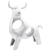 Scultura di toro  Argento 22x9,5x34 cm Alluminio