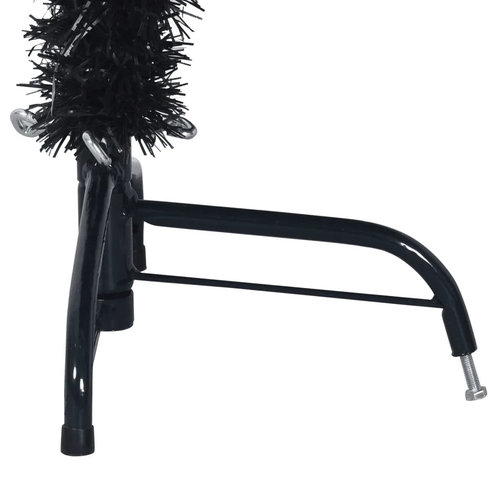 Albero di Natale Artificiale a MetÃ  con Base Nero 120 cm PVC