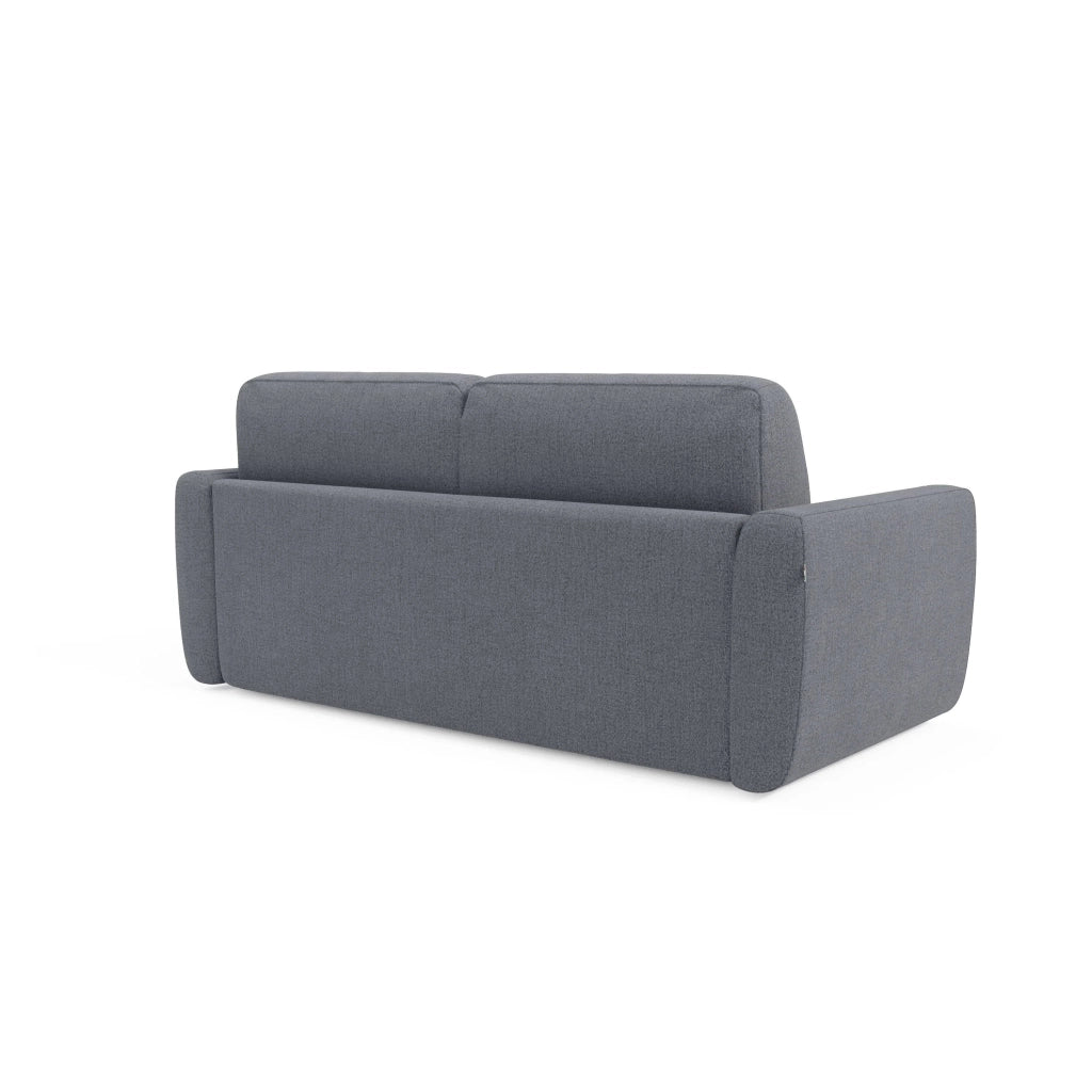 Leonida Divano letto sfoderabile e materasso H18 cm - vano portaguanciali in tessuto Smacchiabile T23 202 cm blu grafite