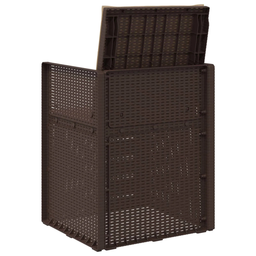 Sedie da pranzo da giardino 2 pz | Sedie da Esterno Marrone e Tortora PP