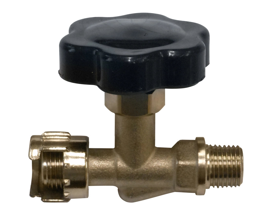 RUBINETTO DI LINEA CON MANOPOLA PER COMPRESSORI  1/4 10.00 pz