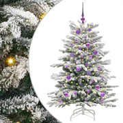 Albero di Natale Artificiale-Albero Natalizio con Rami Pieghevoli Bianco 150 cm 694571