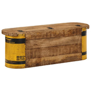 Panca Portaoggetti-Credenza 120x30x40cm Legno Massello Recupero