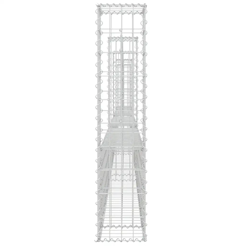 Cesto Gabbione a U con 5 Pali in Ferro 500x20x100 cm 151278
