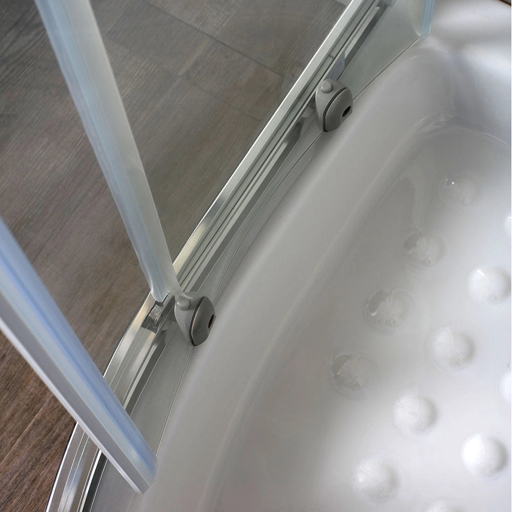 Box doccia semicircolare 80x80 cm trasparente