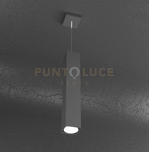 PLATE SOSPENSIONE TUBO H.50 1 LUCE GRIGIO ANTRACITE 1129-S50-GA