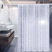 Douchegordijn trasparente - Stile boho - 120 x 180 cm - Bianco - PEVA