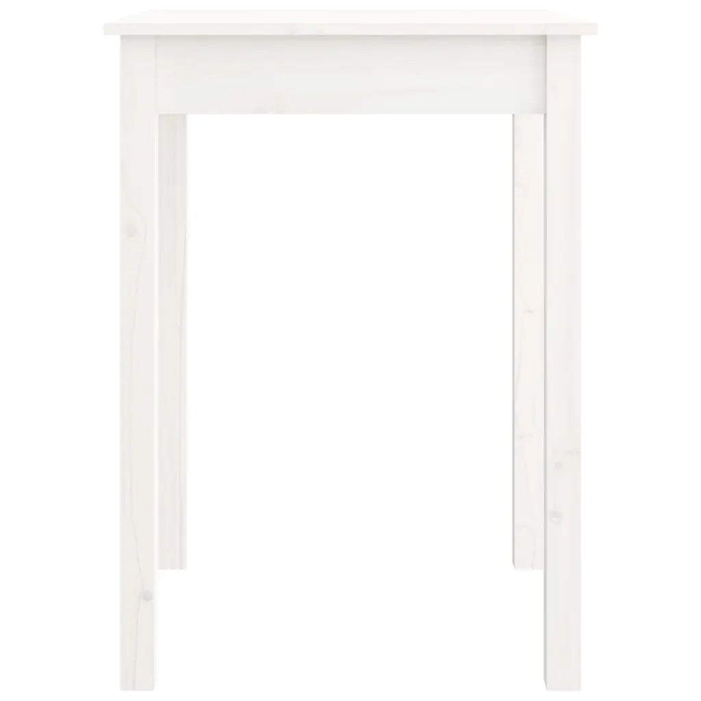 Tavolo da Pranzo | Tavolo da cucina Bianco 55x55x75 cm in Legno Massello di Pino