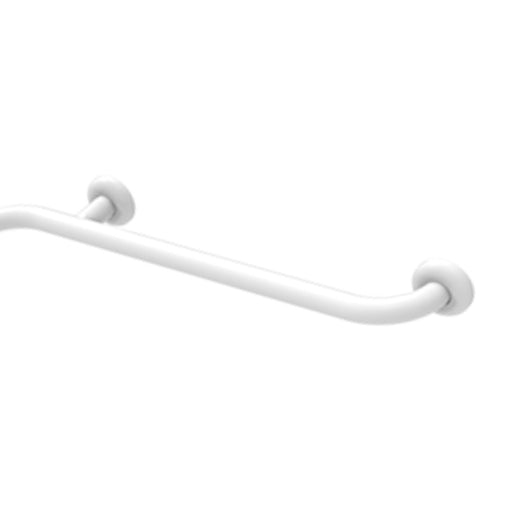 Angolare di sicurezza di cm70x70 in acciaio inox, rivestito in nylon, bianco