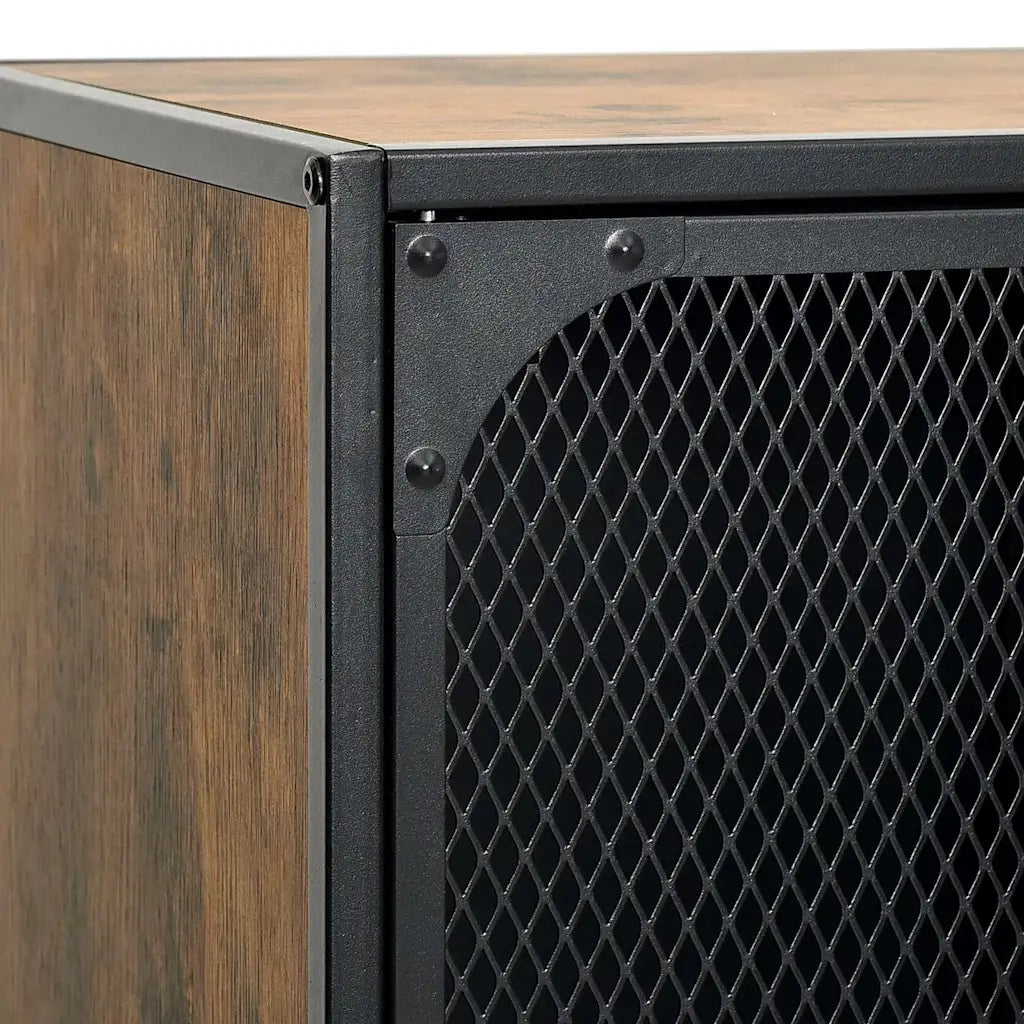 Mobile Porta TV Marrone Rustico 105x36x47 cm in Metallo e MDF cod mxl 15626