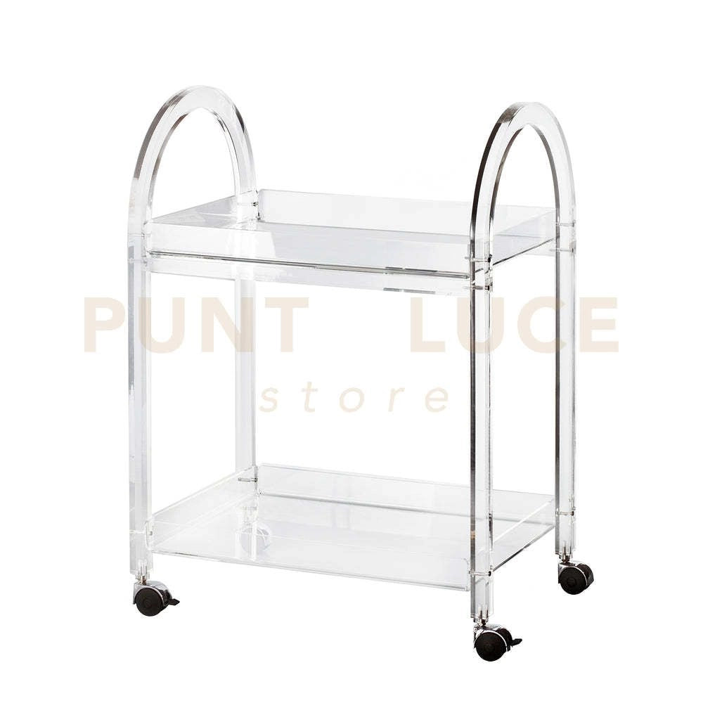CARRELLO LIKE WATER IN CRISTALLO ACRILICO TRASPARENTE