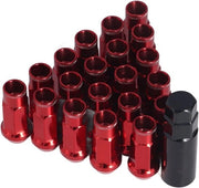 M12x1.25 Wielmoeren Universali 20 Stuks con Chiave a Croce e in Metallo - Rosso