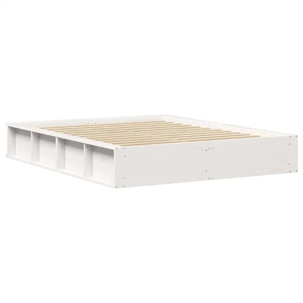 vidaXL Struttura del letto Bianco 210 x 178 x 30 cm Pino massello