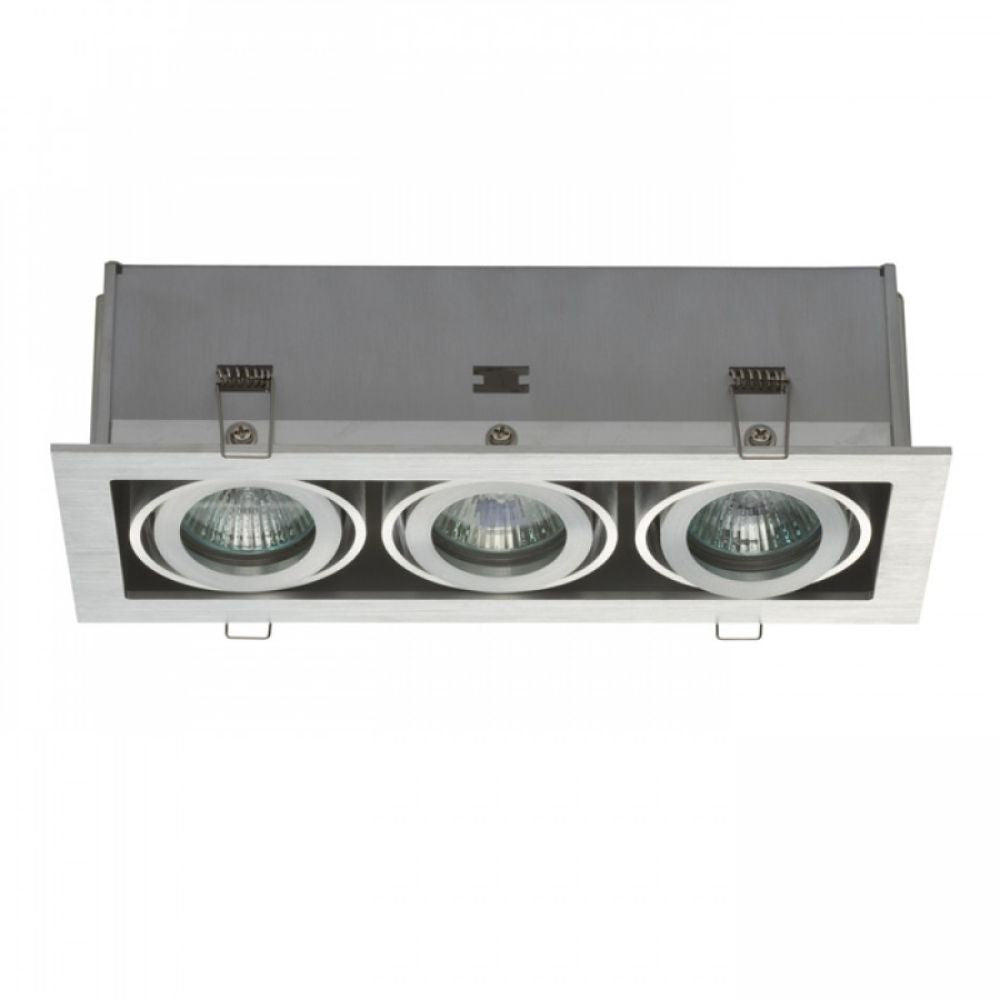 Faretto da incasso FIZZ III inclinabile alluminio 12V GU5,3 3x50W