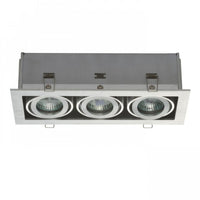 Faretto da incasso FIZZ III inclinabile alluminio 12V GU5,3 3x50W