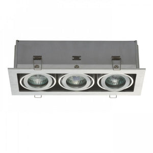 Faretto da incasso FIZZ III inclinabile alluminio 12V GU5,3 3x50W