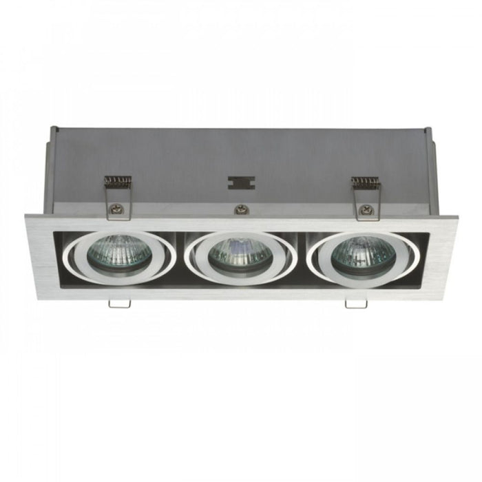 Faretto da incasso FIZZ III inclinabile alluminio 12V GU5,3 3x50W