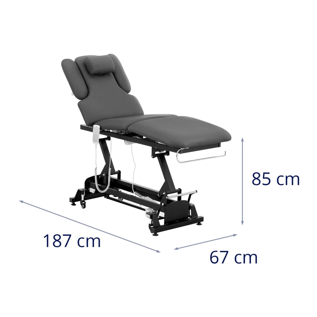 Lettino da massaggio elettrico carico massimo 150 kg nero/grigio 14_0007761