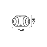 Piantana Vintage - Decò Djambe Metallo Nero Led 18W 3000K D74Cm