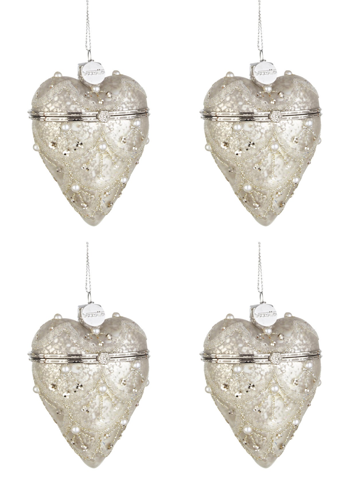 Pendagli a Cuore Albero di Natale Addobbi Decorazioni Natalizie Eleganti