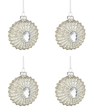 Pendaglio Palline di Natale in Vetro con Diamante Addobbi Decorazioni Albero