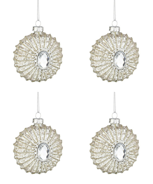 Pendaglio Palline di Natale in Vetro con Diamante Addobbi Decorazioni Albero