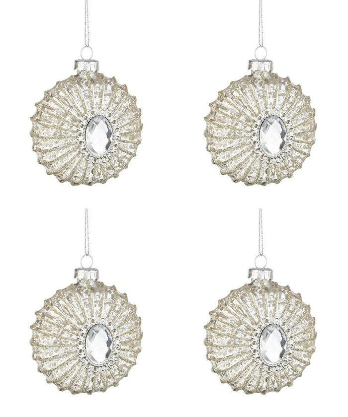 Pendaglio Palline di Natale in Vetro con Diamante Addobbi Decorazioni Albero