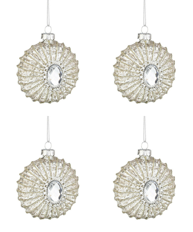 Pendaglio Palline di Natale in Vetro con Diamante Addobbi Decorazioni Albero