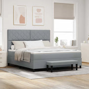 Letto a molle con materasso Grigio chiaro 180 x 200 cm 3344163