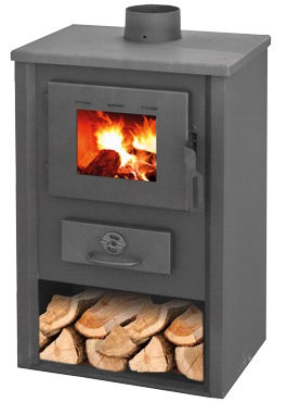 STUFA A LEGNA 9,7Kw per 126 mc. KOINE ANTRACITE 46x38x77H cm
