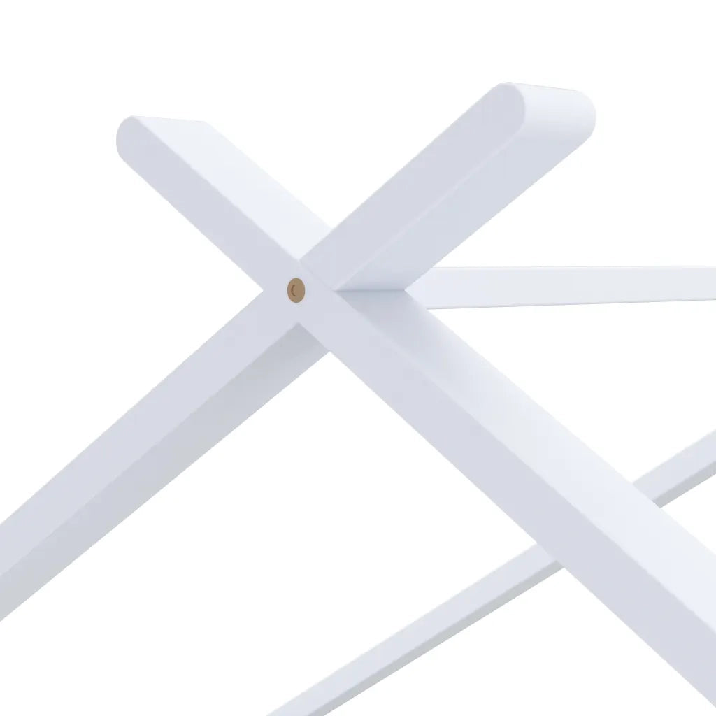 Giroletto per Bambini | Letto Infantile | Lettino Bianco in Massello di Pino 90x200 cm