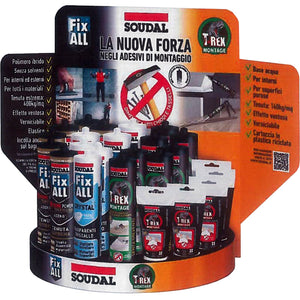 soudal espositore vuoto fix all t-rex cod:ferx.2934