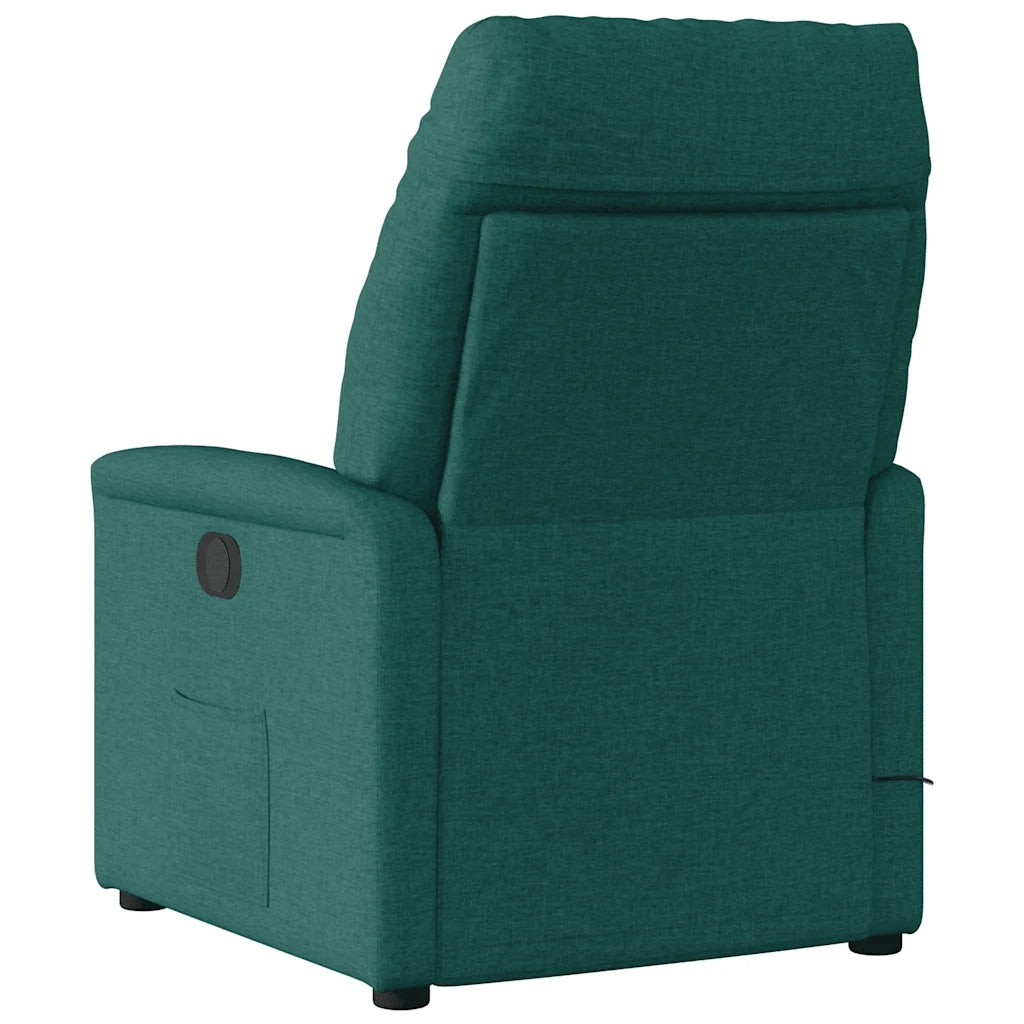 Poltrona Elettrica Reclinabile Verde Scuro in Tessuto 3303018