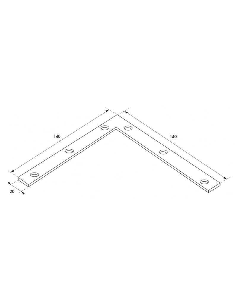 Squadra angolare 140 x 140 x 20 mm in acciaio zincato – THIRARD