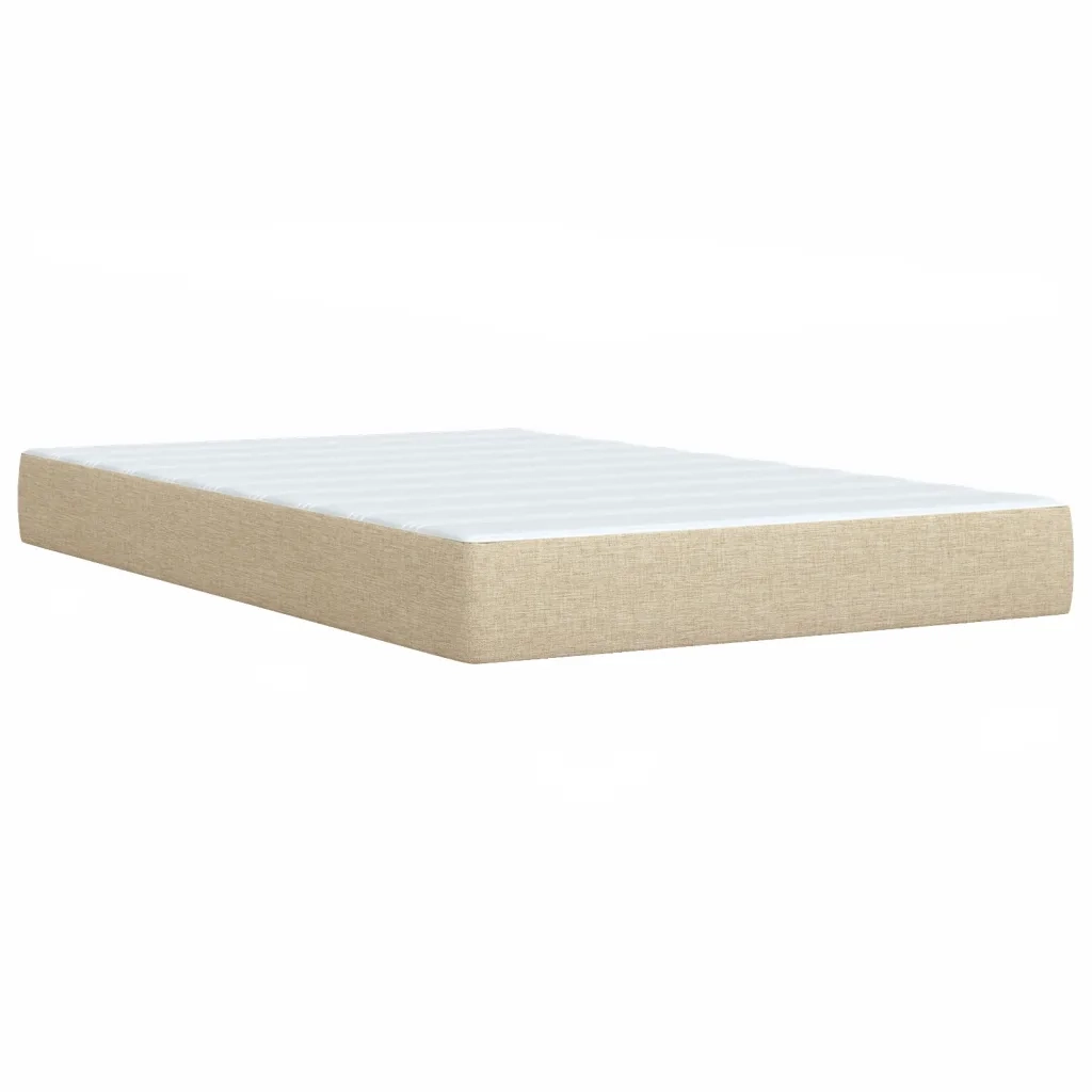 Giroletto a Molle con Materasso Crema 120x190 cm in Tessuto 3285825