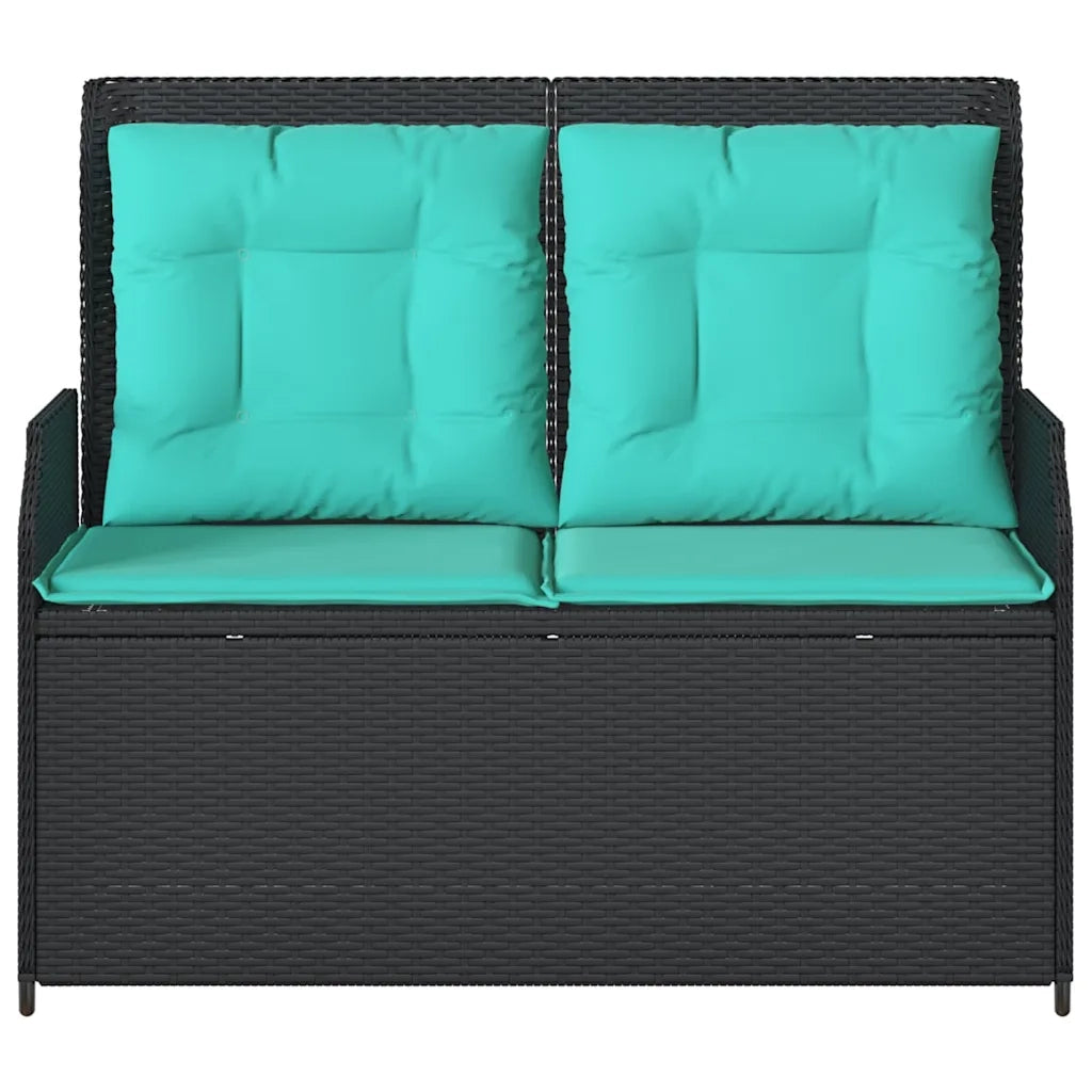 Panchina da giardino Nero polyrattan 3394466