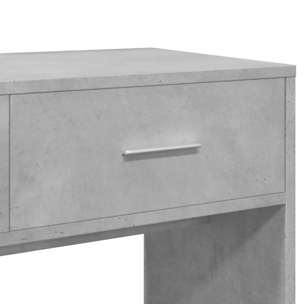 Toeletta con Specchio-Tavolo da Vanit¨¤ Grigio Cemento 80x39x80 cm